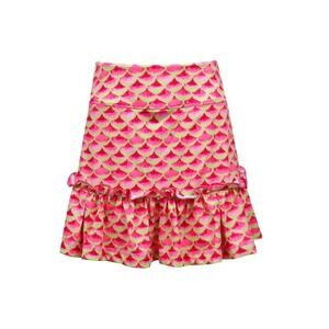 Turtles and Tees Girls Pink Mermaid Scale Golf Tennis Skort Ruffle Hem‎ Large